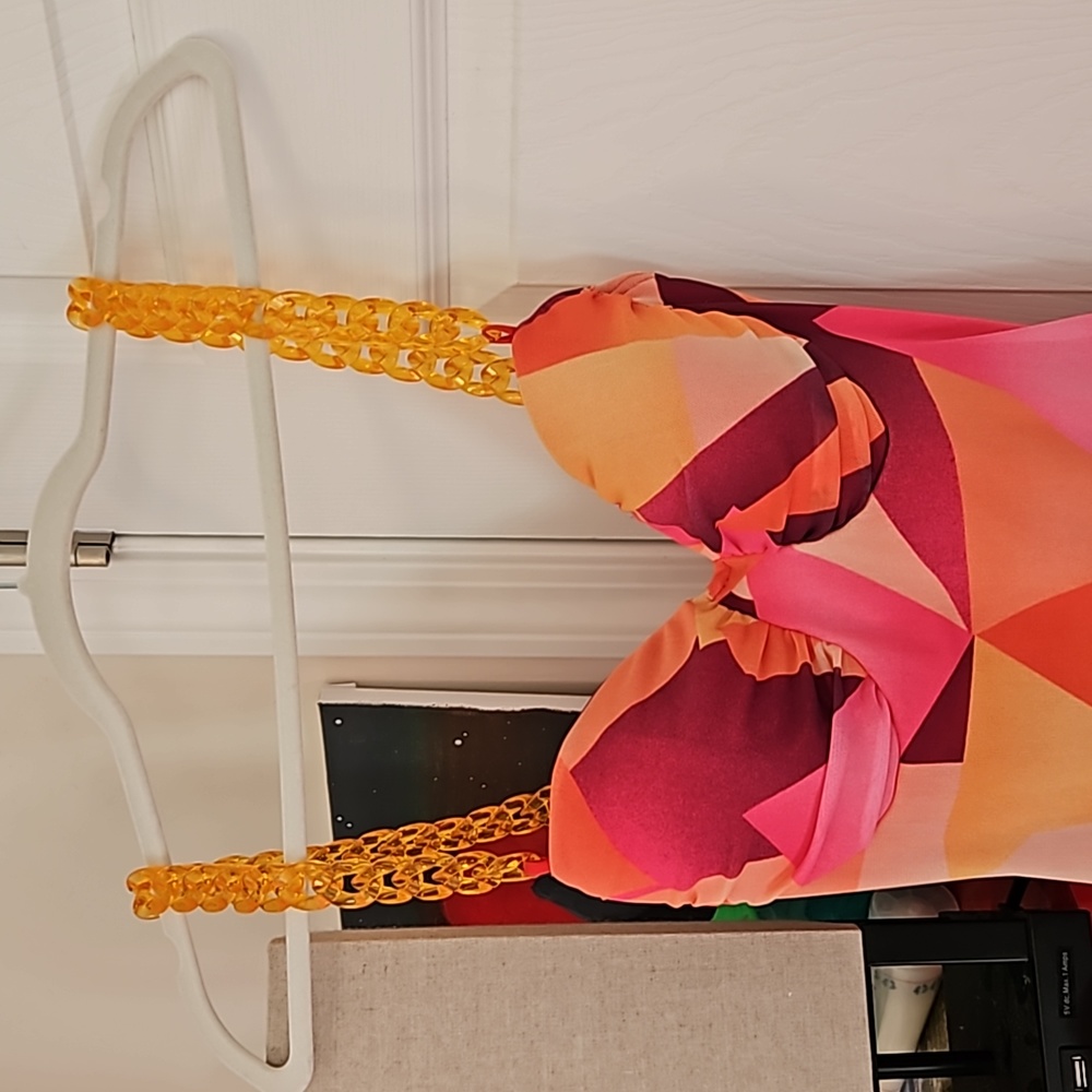 Party Dress with Chain Straps
